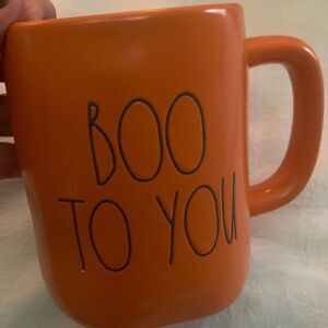 RAE DUNN Orange Boo to You  Mug Shiny Halloween
